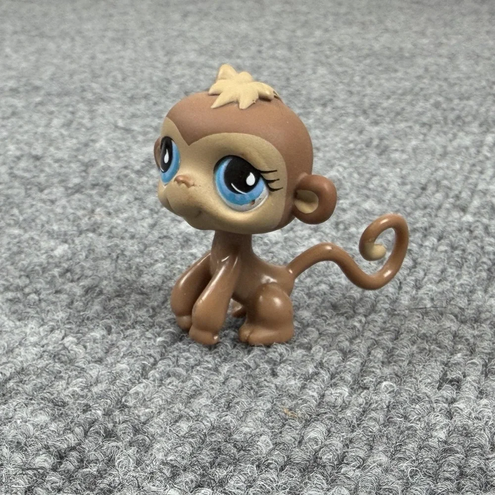 Hasbro Littlest Pet Shop Brown Cute Monkey Mini Figure 2007 #564 LPS Toy 2007